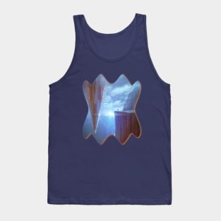 UFO and people in a cliff UFO Tank Top